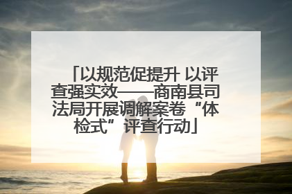 以规范促提升 以评查强实效——商南县司法局开展调解案卷“体检式”评查行动