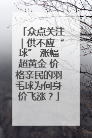 众点关注｜供不应“球” 涨幅超黄金 价格亲民的羽毛球为何身价飞涨？