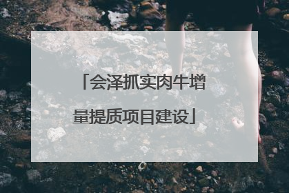 会泽抓实肉牛增量提质项目建设
