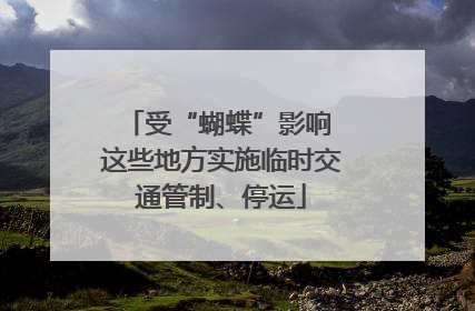 受“蝴蝶”影响 这些地方实施临时交通管制、停运