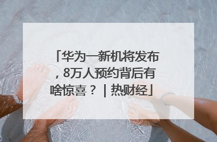 华为一新机将发布，8万人预约背后有啥惊喜？｜热财经