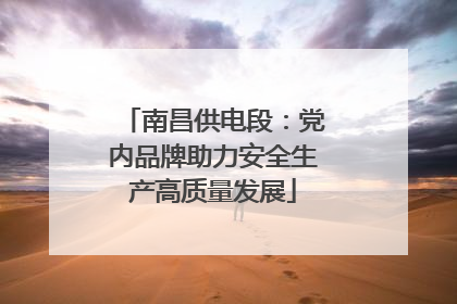 南昌供电段：党内品牌助力安全生产高质量发展