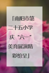 南阳市第二十五小学庆“六一”美育展演精彩纷呈