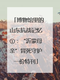 博物馆里的山东抗战记忆①：“沂蒙母亲”冒死守护一份特刊