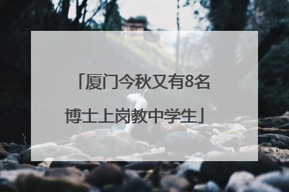 厦门今秋又有8名博士上岗教中学生
