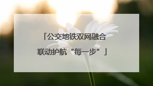 公交地铁双网融合 联动护航“每一步”
