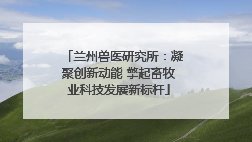 兰州兽医研究所：凝聚创新动能 擎起畜牧业科技发展新标杆