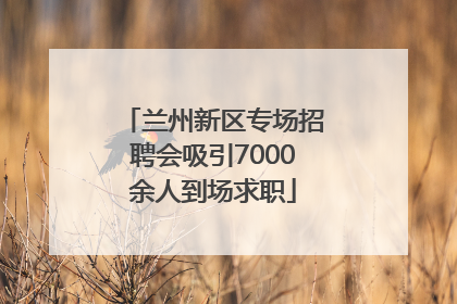 兰州新区专场招聘会吸引7000余人到场求职