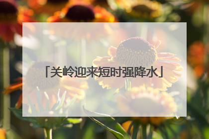 关岭迎来短时强降水