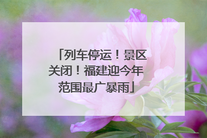 列车停运！景区关闭！福建迎今年范围最广暴雨