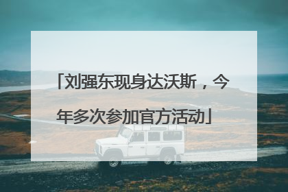 刘强东现身达沃斯，今年多次参加官方活动