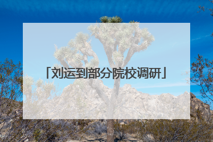 刘运到部分院校调研