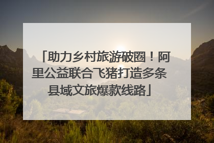 助力乡村旅游破圈！阿里公益联合飞猪打造多条县域文旅爆款线路