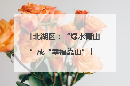 北湖区：“绿水青山”成“幸福靠山”