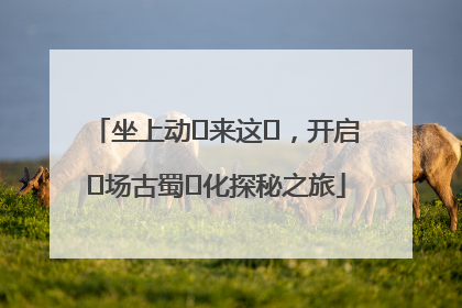坐上动⻋来这⾥，开启⼀场古蜀⽂化探秘之旅