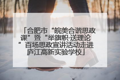 合肥市“皖美合谐思政课”暨“举旗帜·送理论”百场思政宣讲活动走进庐江高新实验学校
