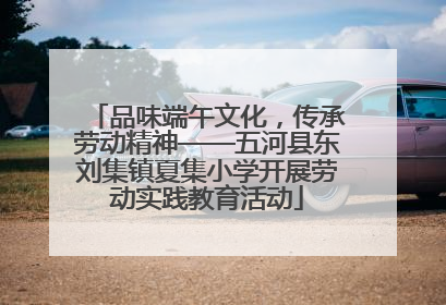 品味端午文化，传承劳动精神——五河县东刘集镇夏集小学开展劳动实践教育活动