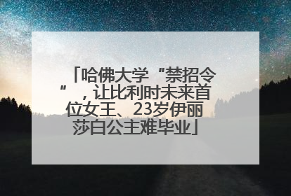 哈佛大学“禁招令”，让比利时未来首位女王、23岁伊丽莎白公主难毕业