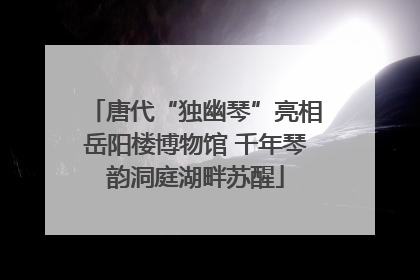 唐代“独幽琴”亮相岳阳楼博物馆 千年琴韵洞庭湖畔苏醒