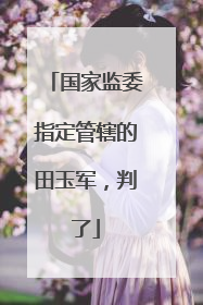 国家监委指定管辖的田玉军，判了