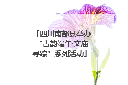 四川南部县举办“古韵端午·文庙寻踪”系列活动
