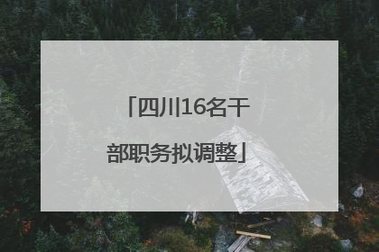 四川16名干部职务拟调整