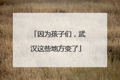 因为孩子们，武汉这些地方变了
