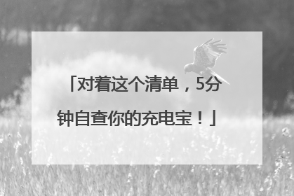对着这个清单，5分钟自查你的充电宝！