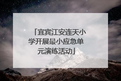 宜宾江安连天小学开展最小应急单元演练活动
