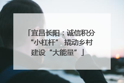 宜昌长阳：诚信积分“小杠杆” 撬动乡村建设“大能量”