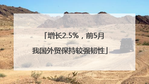 增长2.5%，前5月我国外贸保持较强韧性