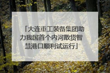 大连重工装备集团助力我国首个内河散货智慧港口顺利试运行