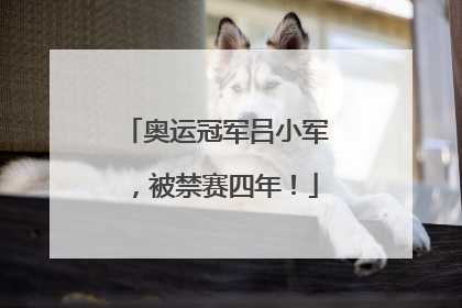 奥运冠军吕小军，被禁赛四年！