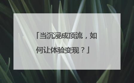 当沉浸成顶流，如何让体验变现？