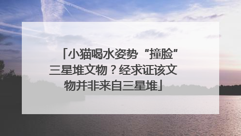 小猫喝水姿势“撞脸”三星堆文物？经求证该文物并非来自三星堆