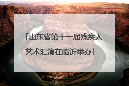 山东省第十一届残疾人艺术汇演在临沂举办