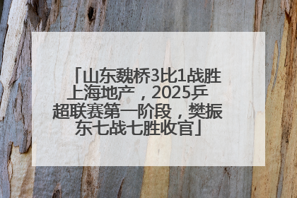 山东魏桥3比1战胜上海地产，2025乒超联赛第一阶段，樊振东七战七胜收官