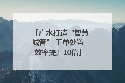 广水打造“智慧城管” 工单处置效率提升10倍