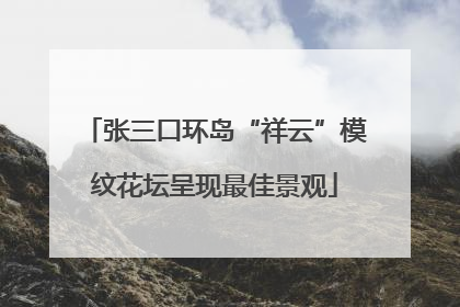 张三口环岛“祥云”模纹花坛呈现最佳景观