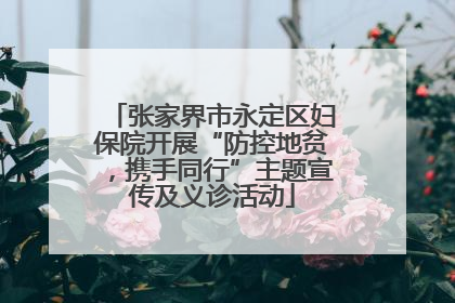 张家界市永定区妇保院开展“防控地贫，携手同行”主题宣传及义诊活动