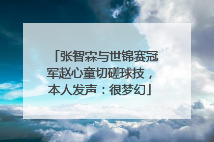 张智霖与世锦赛冠军赵心童切磋球技，本人发声：很梦幻