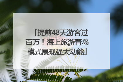 提前48天游客过百万！海上旅游青岛模式展现强大动能