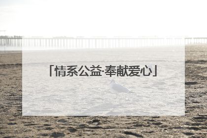 情系公益·奉献爱心
