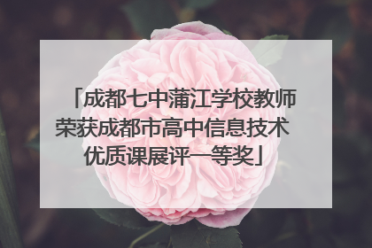 成都七中蒲江学校教师荣获成都市高中信息技术优质课展评一等奖