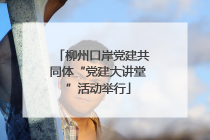 柳州口岸党建共同体“党建大讲堂”活动举行