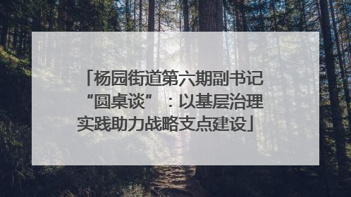 杨园街道第六期副书记“圆桌谈”：以基层治理实践助力战略支点建设