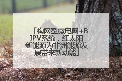 构网型微电网+BIPV系统，红太阳新能源为非洲能源发展带来新动能