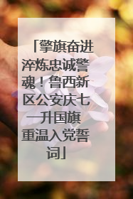 擎旗奋进淬炼忠诚警魂！鲁西新区公安庆七一升国旗 重温入党誓词