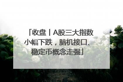 收盘丨A股三大指数小幅下跌，脑机接口、稳定币概念走强