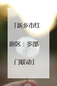 新乡市红旗区：多部门联动
